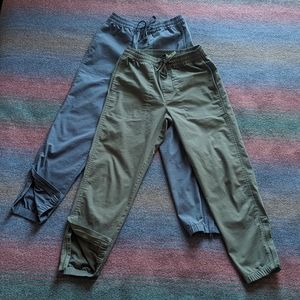 J. Crew Men's Slim Fit Casual Stretch Joggers XS Pair / Green & Navy Blue